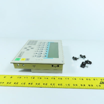 Siemens 6AV3 617-1JC30-0AX1 Operator Panel Display OP17-DP12 W/ Mounting Clips