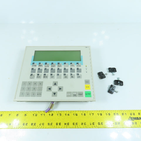 Siemens 6AV3 617-1JC30-0AX1 Operator Panel Display OP17-DP12 W/ Mounting Clips