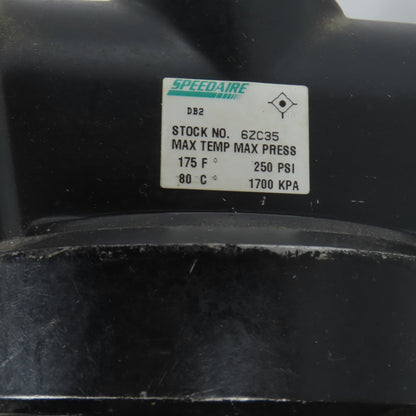 Speedaire 6ZC35 Compressed Air Water Separator 250 PSI Max 3/4" NPT 175°F Max