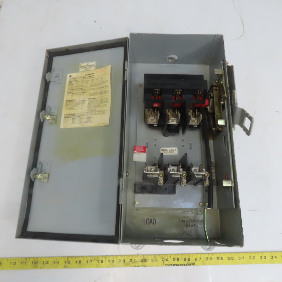 General Electric THR3362JCHCL Mod 1 60A 600V 3P Fusible Safety Disconnect Switch