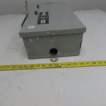 General Electric THR3362JCHCL Mod 1 60A 600V 3P Fusible Safety Disconnect Switch