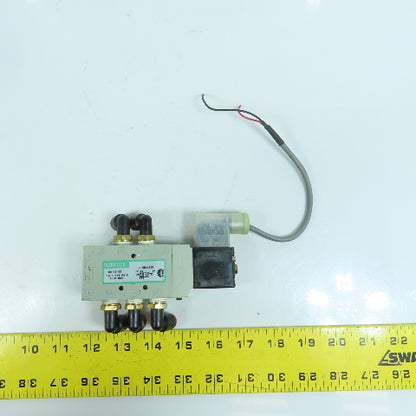 Numatics L12BA452B 2-Position Pneumatic Valve 145PSI 24VDC Coil W/ 1/4" Connects