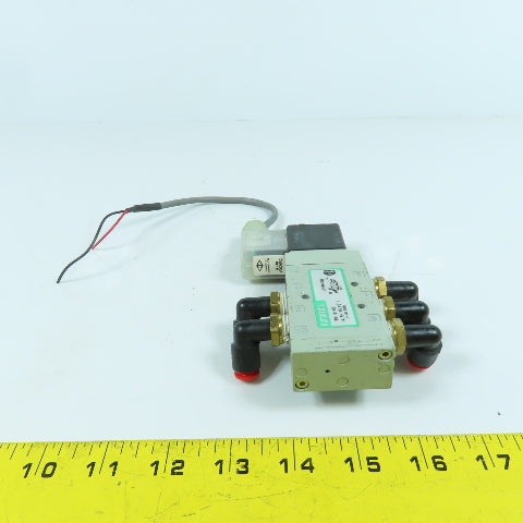 Numatics L12BA452B 2-Position Pneumatic Valve 145PSI 24VDC Coil W/ 1/4" Connects