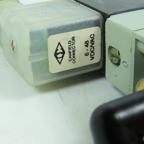 Numatics L12BA452B 2-Position Pneumatic Valve 145PSI 24VDC Coil W/ 1/4" Connects