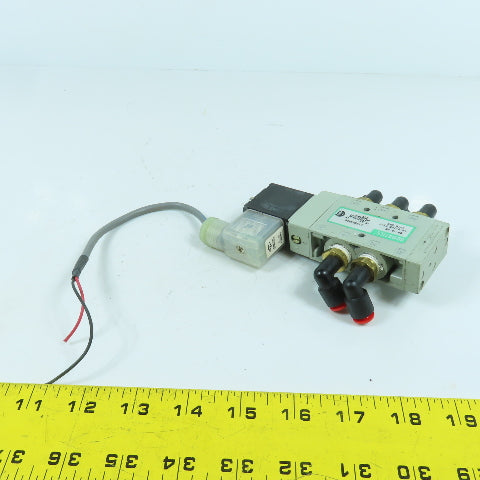 Numatics L12BA452B 2-Position Pneumatic Valve 145PSI 24VDC Coil W/ 1/4" Connects
