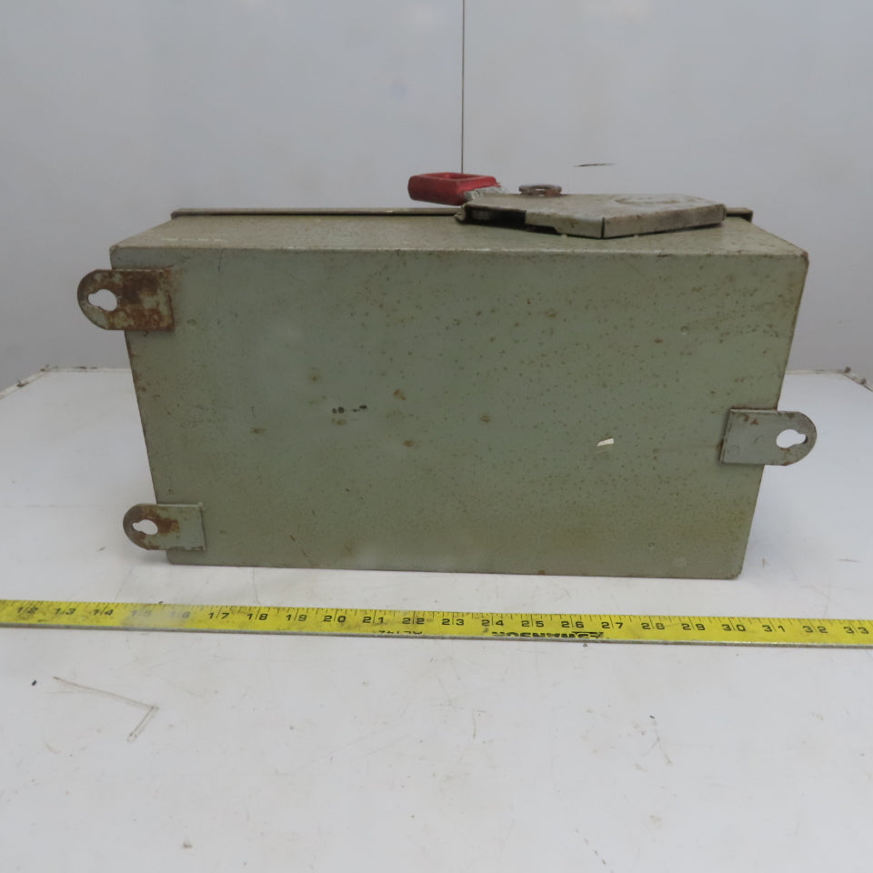 General Electric TH3362J Model 1 60A 600V 3P Fusible Safety Disconnect Switch