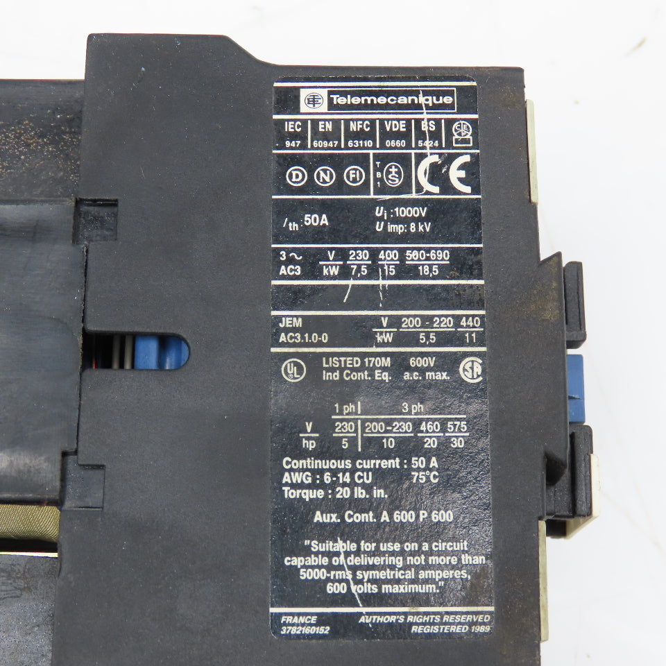 Telemecanique LP1 D32 10 LR2D2353 600V 18kW MAX Motor Starter 23-32A Trip Range