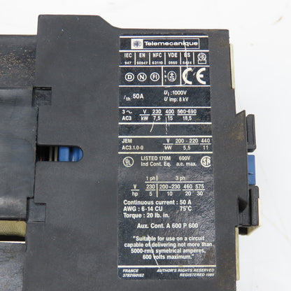 Telemecanique LP1 D32 10 LR2D2353 600V 18kW MAX Motor Starter 23-32A Trip Range