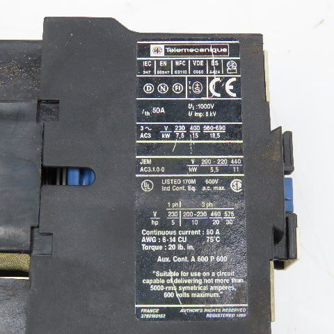 Telemecanique LP1 D32 10 LR2D2353 600V 18kW MAX Motor Starter 23-32A Trip Range