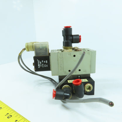 Numatics L23BA452B053H 2-Position 2-Valve Pneumatic Solenoid Bank 24VDC Coil