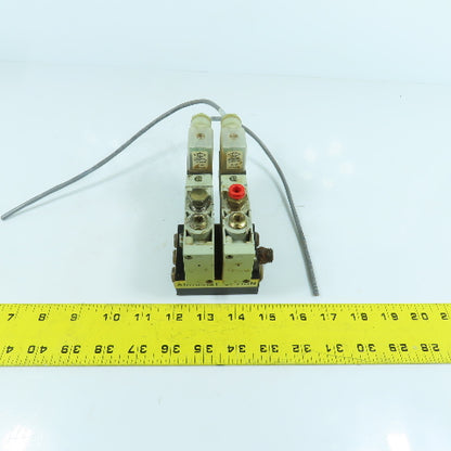 Numatics L12BA400B 2-Position 2-Valve Pneumatic Solenoid Bank 24VDC Coil