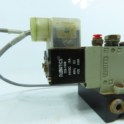 Numatics L12BA400B 2-Position 2-Valve Pneumatic Solenoid Bank 24VDC Coil