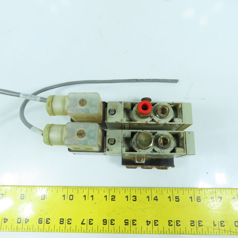 Numatics L12BA400B 2-Position 2-Valve Pneumatic Solenoid Bank 24VDC Coil