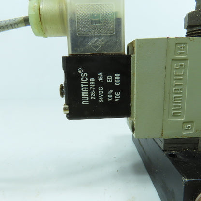 Numatics L23BA452B053H 2-Position Pneumatic Solenoid Valve 24VDC W/ Manifold