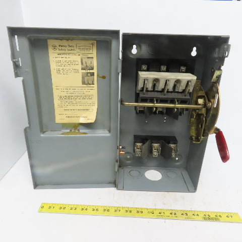 Westinghouse HF361 30A 600V 3 Pole Fusible Safety Disconnect Switch