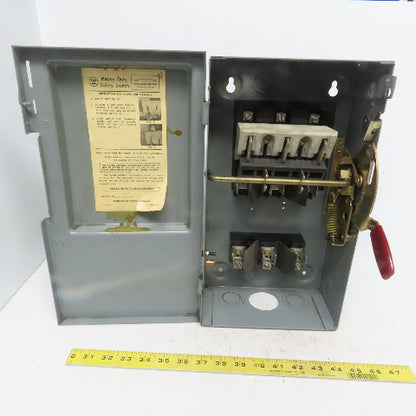 Westinghouse HF361 30A 600V 3 Pole Fusible Safety Disconnect Switch