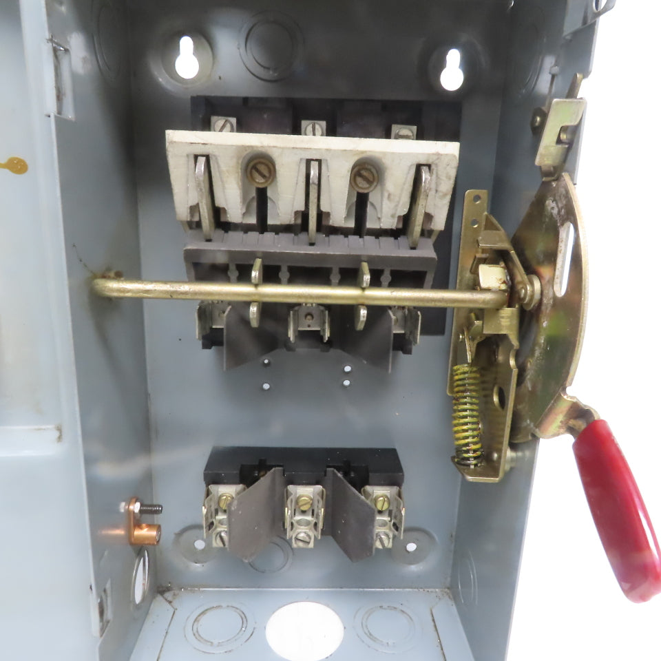 Westinghouse HF361 30A 600V 3 Pole Fusible Safety Disconnect Switch