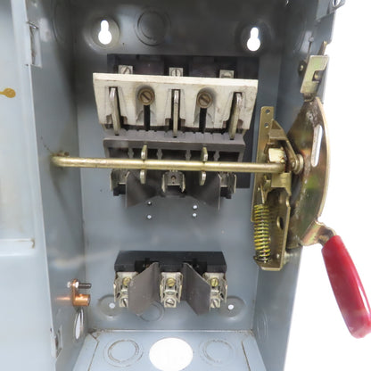 Westinghouse HF361 30A 600V 3 Pole Fusible Safety Disconnect Switch