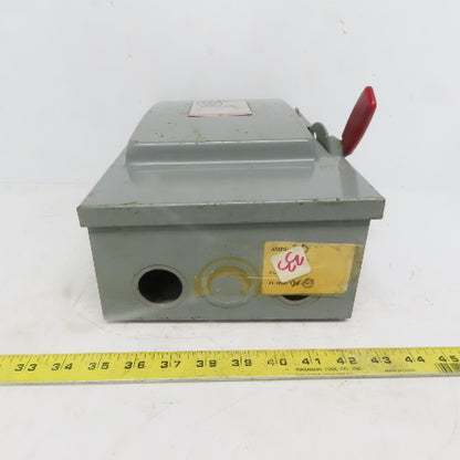 Westinghouse HU261 30A 600V 2 Pole Non-Fusible Safety Disconnect Switch