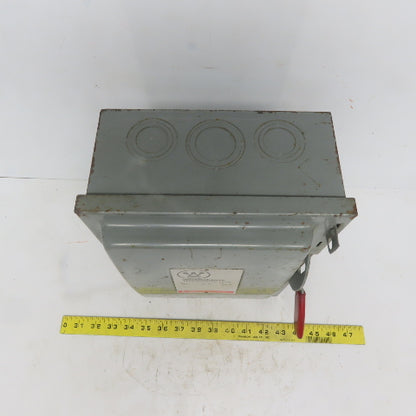 Westinghouse HU261 30A 600V 2 Pole Non-Fusible Safety Disconnect Switch