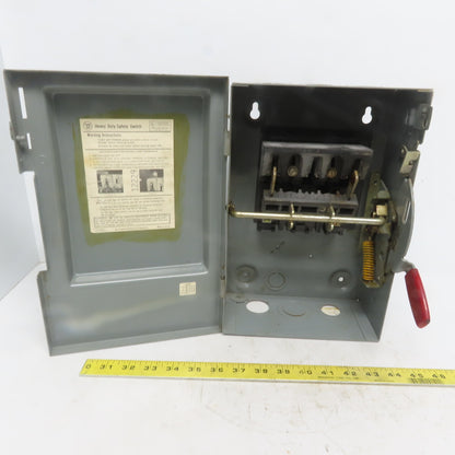 Westinghouse HU261 30A 600V 2 Pole Non-Fusible Safety Disconnect Switch