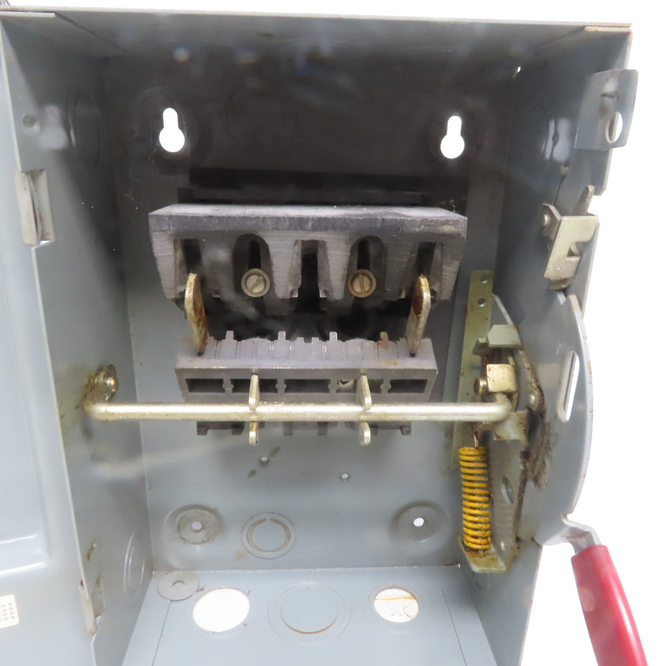 Westinghouse HU261 30A 600V 2 Pole Non-Fusible Safety Disconnect Switch