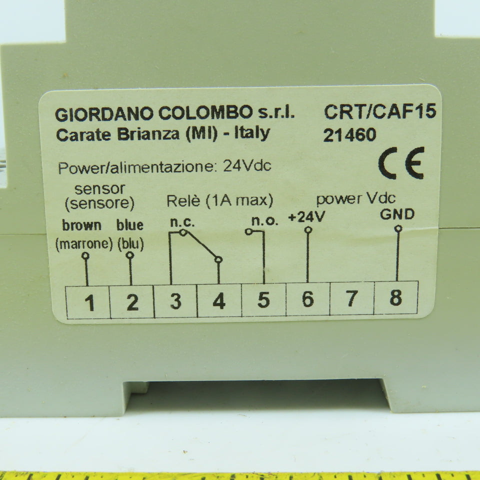 Giordano Colombo CRT/CAF15 Electro Spindle Monitor Relay 24V DC