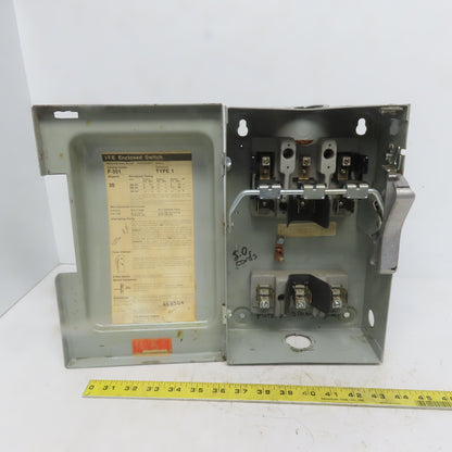 ITE F-351 30A 600V 3 Pole Fusible Safety Disconnect Switch