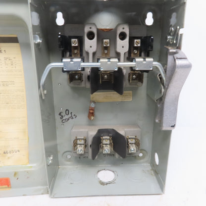 ITE F-351 30A 600V 3 Pole Fusible Safety Disconnect Switch