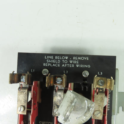 General Electric THC31 Fusible Disconnect Switch 600VAC 30A 3PH