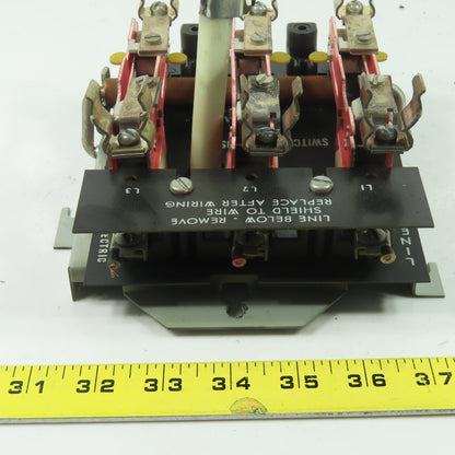 General Electric THC31 Fusible Disconnect Switch 600VAC 30A 3PH
