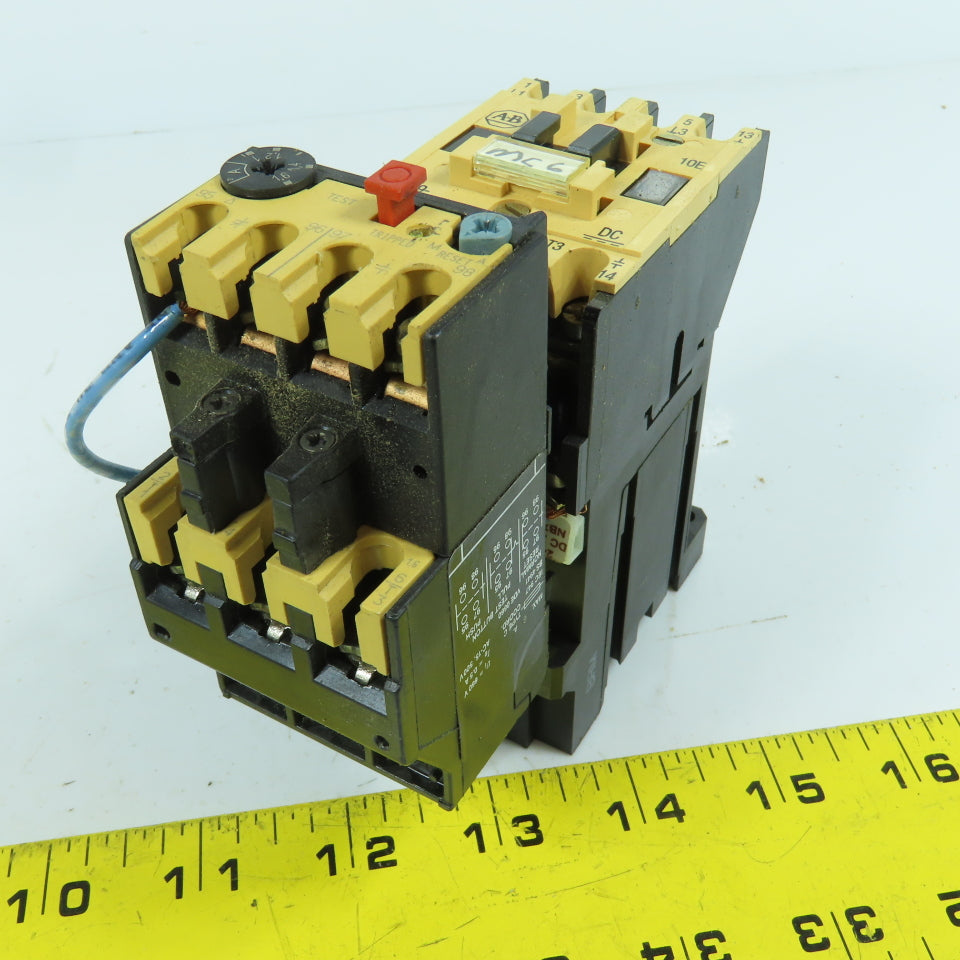 Allen Bradley 100-A09NZ*3 Ser B 22A Contactor 24VDC Coil 7.5HP W/ 193-BSB 1-1.6A
