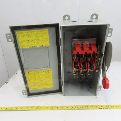 Cutler Hammer DH361FDK 30A 600V 3 Pole Fusible Safety Disconnect Switch