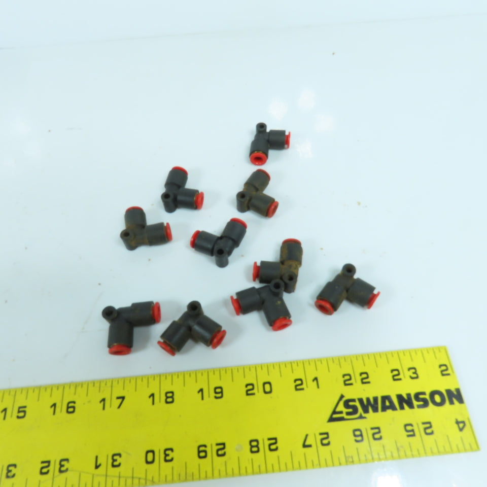 SMC Mixed Lot Push To Connect Air Fittings 3/8" Tees & 1/4" 90° Elbows Lot/19