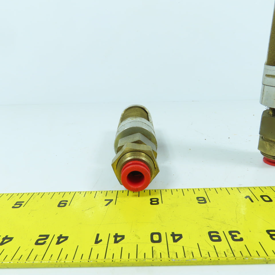 Boretti 1000-3-F 3/8" Push To Connect Compressed Air Muffler Lot Of 2