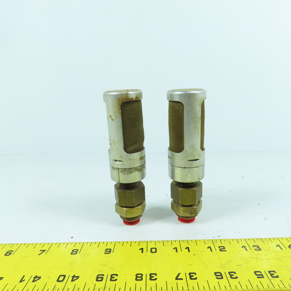 Boretti 1000-3-F 3/8" Push To Connect Compressed Air Muffler Lot Of 2