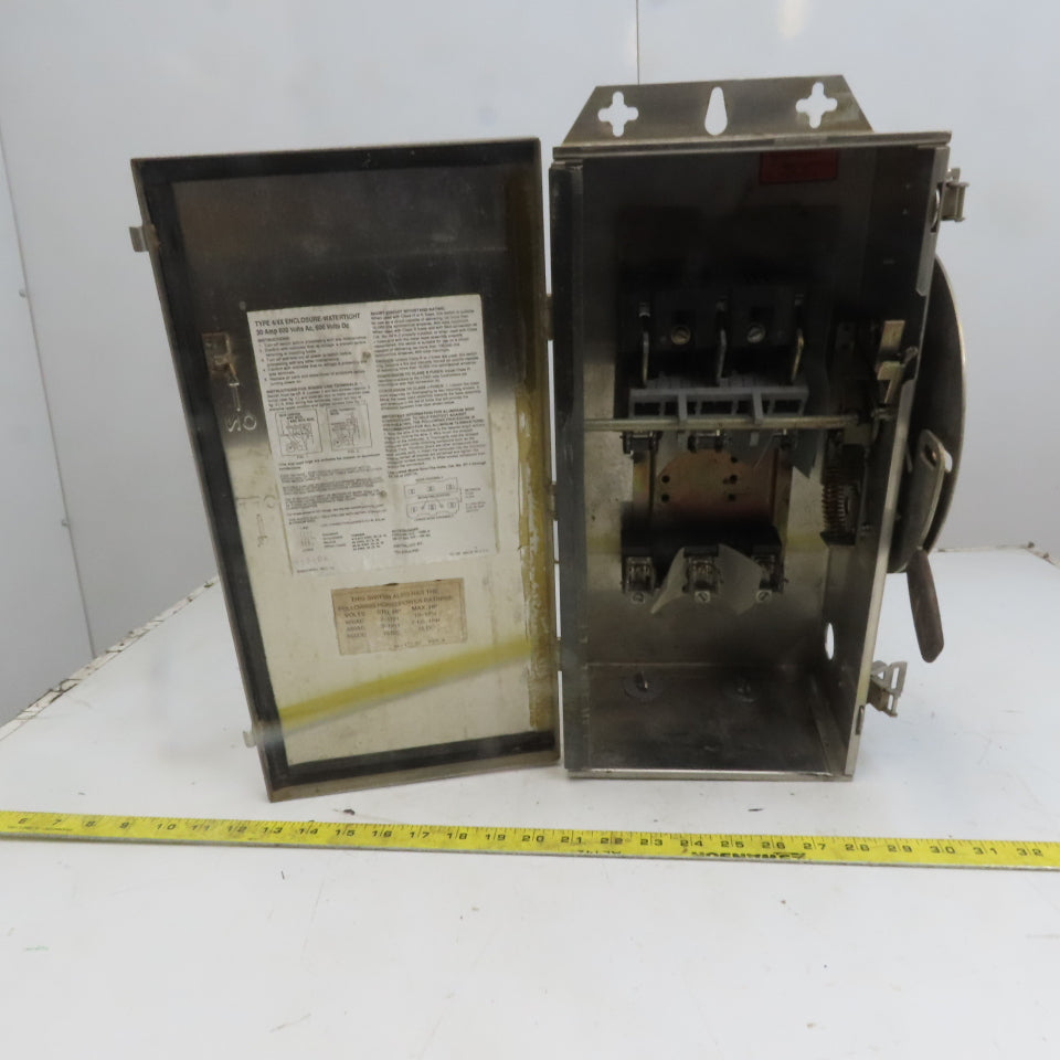 Challenger SHD361SNC 30A 240V Fusible Stainless Steel Safety Disconnect Switch