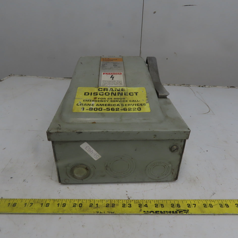 ITE Siemens F-352 60A 600V 3 Pole Fusible Safety Disconnect Switch 30Hp