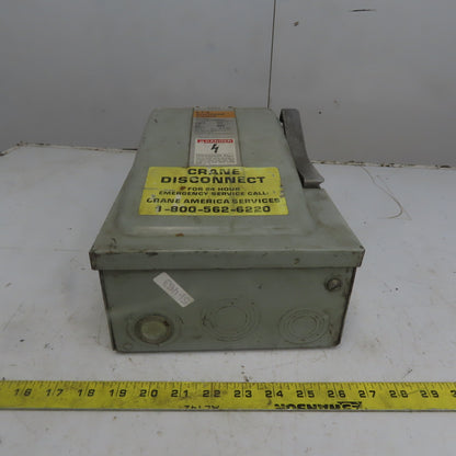 ITE Siemens F-352 60A 600V 3 Pole Fusible Safety Disconnect Switch 30Hp