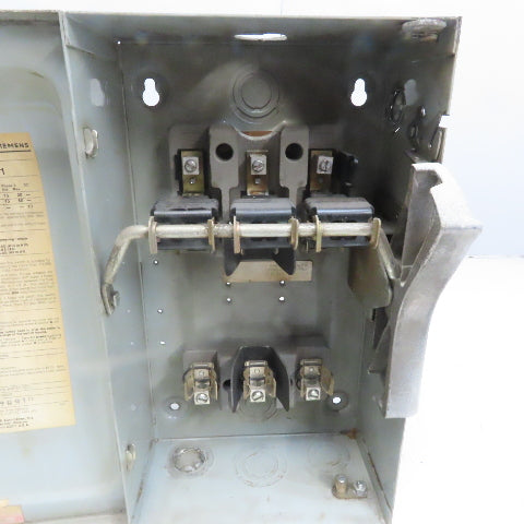 ITE Siemens F-352 60A 600V 3 Pole Fusible Safety Disconnect Switch 30Hp