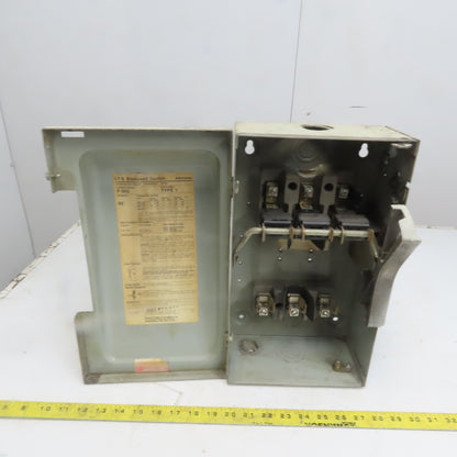 ITE Siemens F-352 60A 600V 3 Pole Fusible Safety Disconnect Switch 30Hp