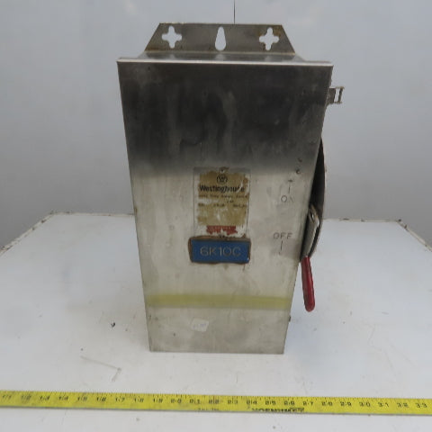 Westinghouse WHFN322 60A 240V Fusible Stainless Steel Safety Disconnect Switch