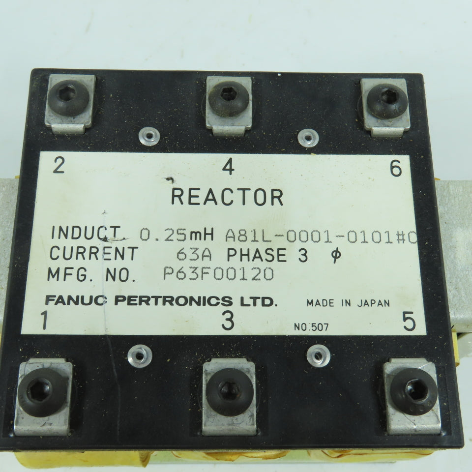 Fanuc A81L-0001-0101 63A Line Reactor 3-Phase 0.25mH