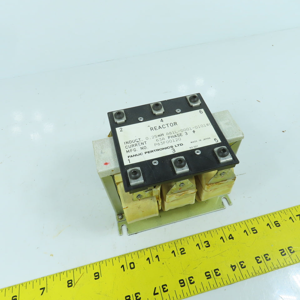 Fanuc A81L-0001-0101 63A Line Reactor 3-Phase 0.25mH