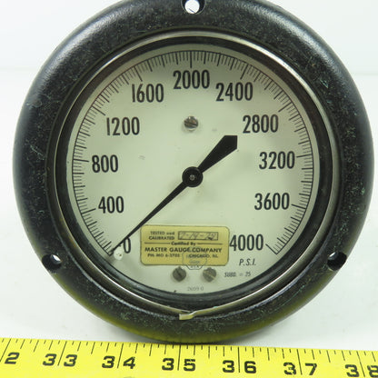 Helicoid 2609-0 6" 0-4000PSI Pressure Gauge 1/4NPT
