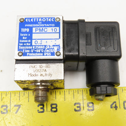 Elettrotec PMC10 0.5-10 Bar Pressure Switch G1/8 BSBT 250VAC