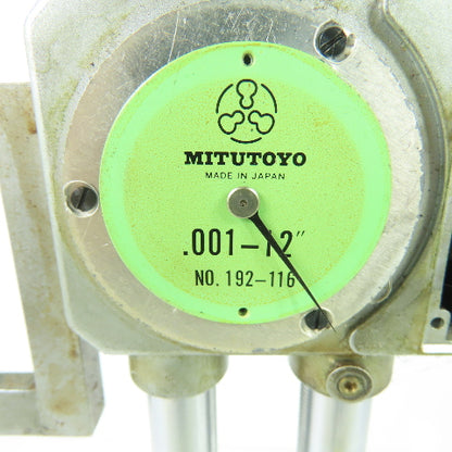 Mitutoyo 192-116 .001-12" Stainless Steel Dial Height Gauge Missing Covers