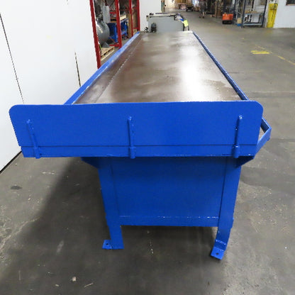 42" x 187" x 37" Tall Steel Top Work Assembly Maintenance Bench Table W/ Storage