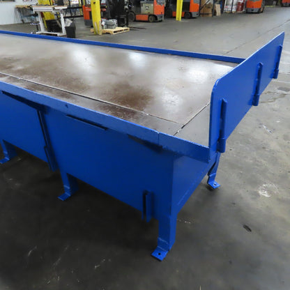 42" x 187" x 37" Tall Steel Top Work Assembly Maintenance Bench Table W/ Storage