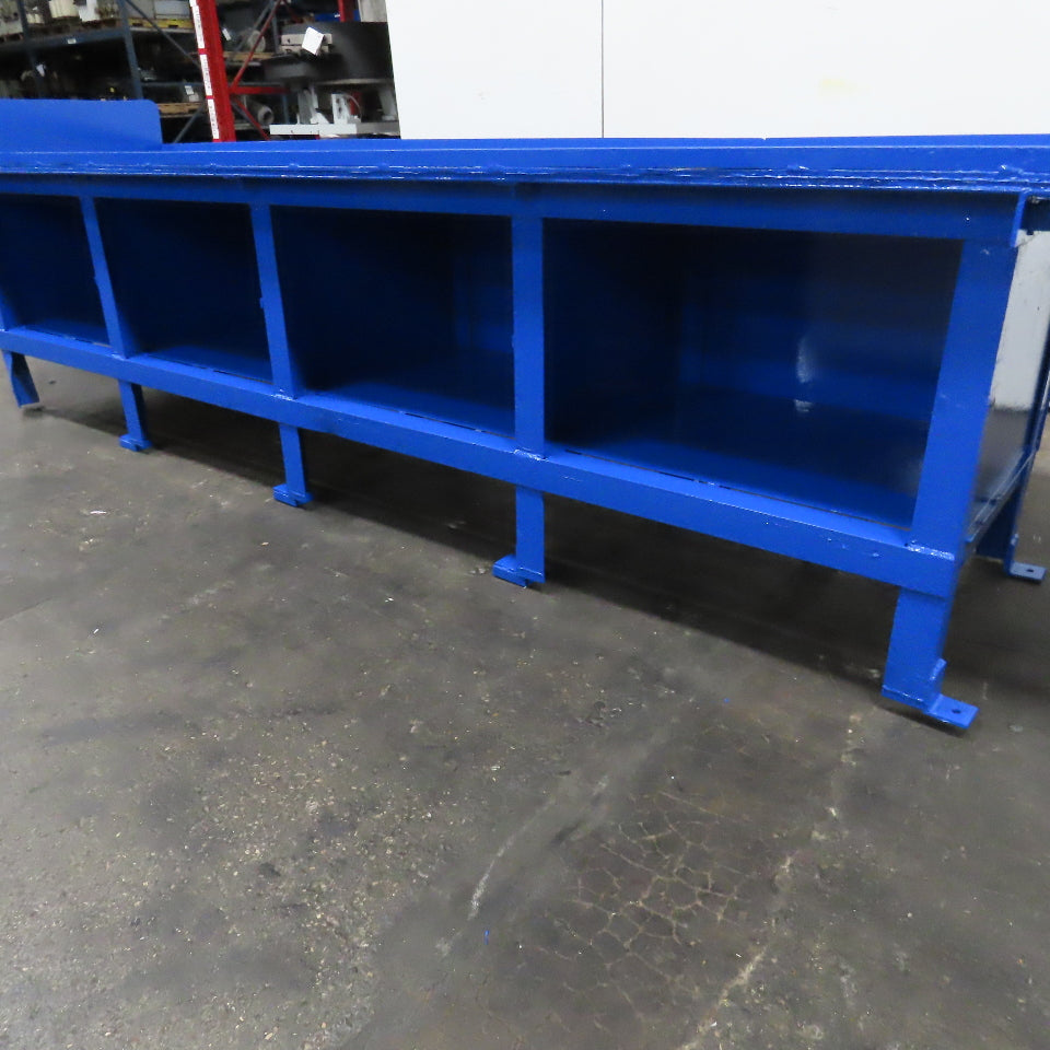 42" x 187" x 37" Tall Steel Top Work Assembly Maintenance Bench Table W/ Storage